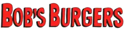 A large red logo inclusive of the term "Bob's Burgers".