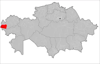موقعیت شهرستان بوکی اردا در نقشه