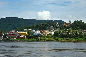 Ban Houayxay viewed from the Mekong River