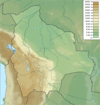 سرو ریکو در بولیوی واقع شده