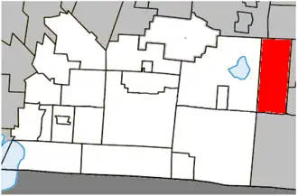 Location within Brome-Missisquoi Regional County Municipality.