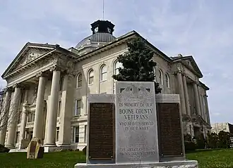 Boone County courthouse in Lebanon, Indiana