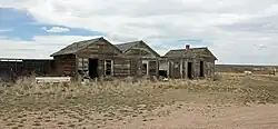 Some old buildings along U.S. Route 30 in Bosler.