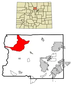 Location in Boulder County and the کلرادو