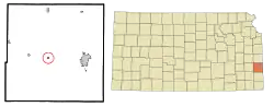 Location of Redfield, Kansas