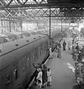 Trains at Euston in 1944.