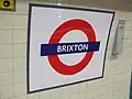 Station platform roundel as seen in 2011 after the 2008 refurbishment work