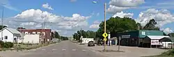 Broadwater, looking east along  U.S. Highway 26