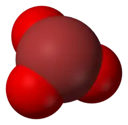 The bromate anion (space-filling model)