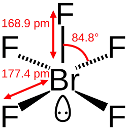 Structure and dimensions of the bromine pentafluoride molecule in the gas phase