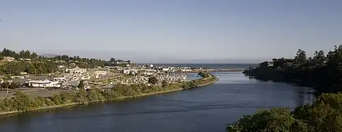 Brookings Harbor and the mouth of the Chetco River