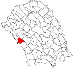 Location of Bucecea, Botoşani