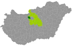 موقعیت ناحیهٔ بوداکسی در نقشه