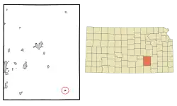 Location of Latham, Kansas