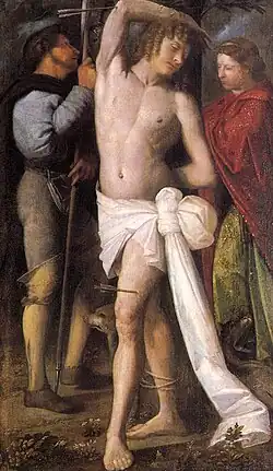 جیووانی کاریانی،  St Sebastian between St Roch and St Margaret