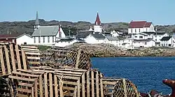 Downtown Fogo from fishing vesesl.