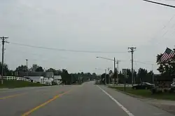 Looking south at downtown Carney