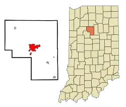 Location in the state of ایندیانا