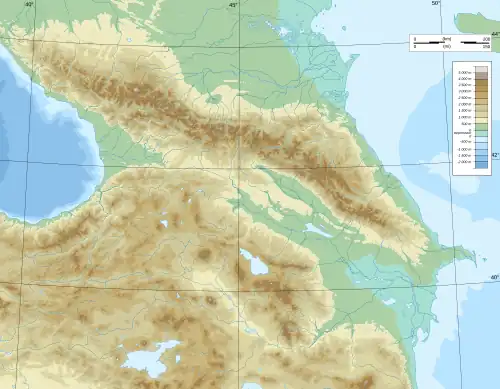 خاچماز در Caucasus mountains واقع شده