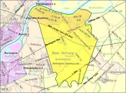 Census Bureau map of Florence Township, New Jersey