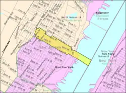 Census Bureau map of Guttenberg, New Jersey