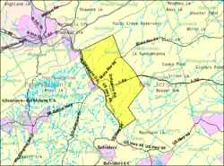 Census Bureau map of Knowlton Township, New Jersey.