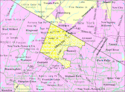 Census Bureau map of Mahwah, New Jersey