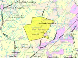 Census Bureau map of Montgomery Township, New Jersey.