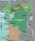 نقشه کشورهای مرکز آفریقا