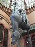 تندیس ونتسلاس مقدس سوار بر یک اسب مرده. نگاه کنید به این تندیس ساختهٔ یوزف واتسلاو میسلبک.