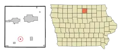 Location of Swaledale, Iowa