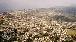 Aereal view of the city of Chachapoyas