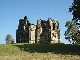 The ruined chapel on Mont Gargan, in Sussac
