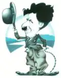 چارلی چاپلین در یک کاریکاتور توسط گرگ ویلیامز