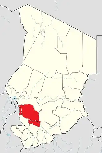 ماسینیا در چاد واقع شده