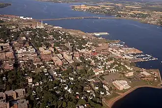 An aerial view of Charlottetown