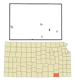 Location of Peru, Kansas