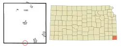 Location of Treece, Kansas