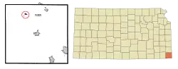 Location of West Mineral, Kansas
