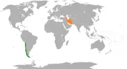 نقشهٔ مکاننمای Iran و Chile