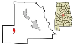 Location in شهرستان چیلتون، آلاباما and the state of آلاباما