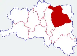 موقعیت شهرستان یانگ در نقشه