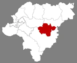 موقعیت شهرستان یان‌شوو در نقشه