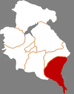 موقعیت شهرستان کانگله در نقشه