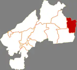 موقعیت شهرستان که‌دونگ در نقشه