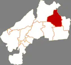 موقعیت شهرستان که‌شان در نقشه