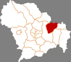 موقعیت شهرستان ووجی در نقشه