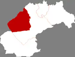 موقعیت شهرستان چیانآن در نقشه