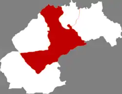 موقعیت شهرستان خودمختار جلویی غورلوس مغولی در نقشه
