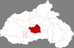 موقعیت شهرستان رن در نقشه
